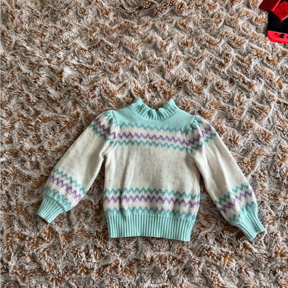 Janie and Jack Mint Green Sweater